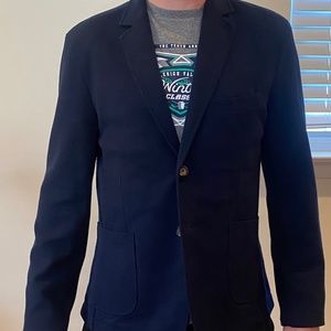 Tommy Hilfiger Mens Blazer Sport Coat Two Button - Navy